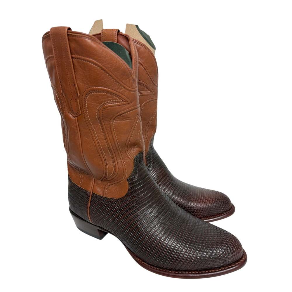 NEW TECOVAS The Nolan Whiskey Lizard 12 EE Mens Western Limited Edition Boots